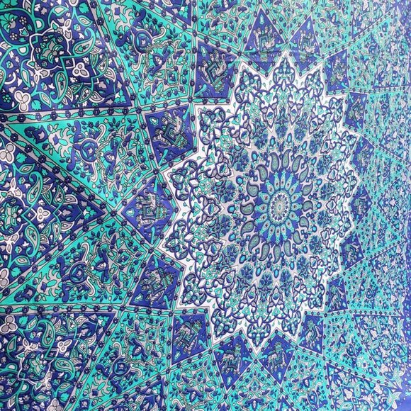 Blue Star Mandala Tapestry Wall Art Hanging Decor - Picture 5 of 7